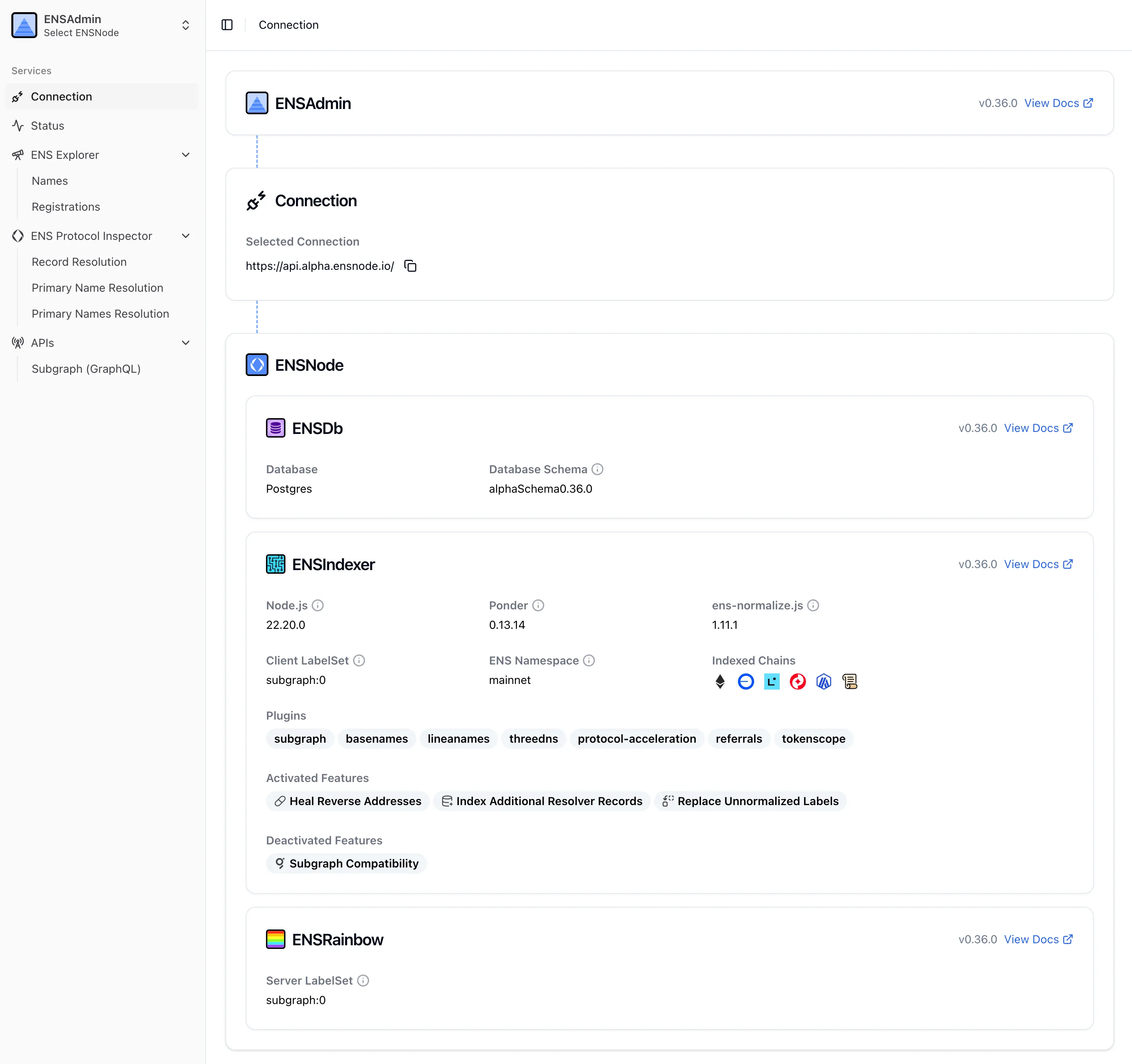 ENSAdmin Interface
